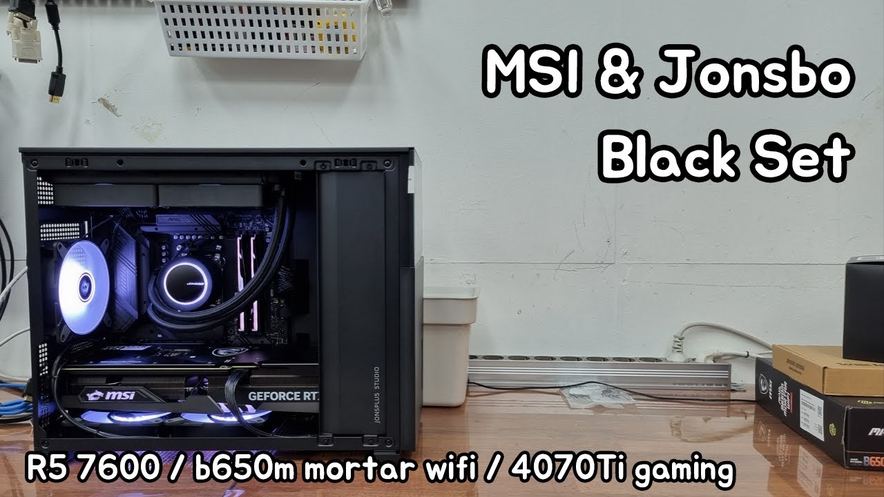MSI & JONSBO BLACK SET _ 스크린까지 달린 미니(?)타워 D31 셋업!