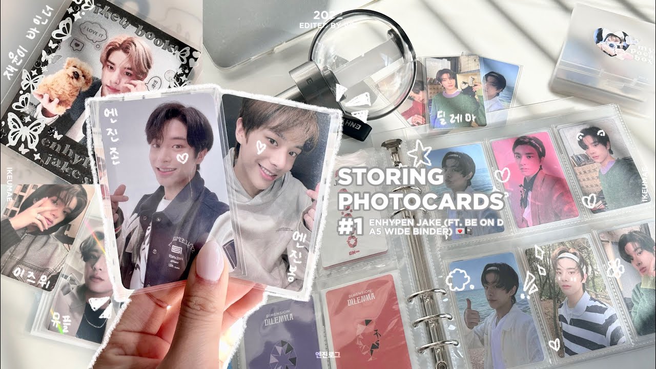 storing kpop photocards #1 ⟡ enhypen jake (ft. be on d a5 wide binder) 💌📓