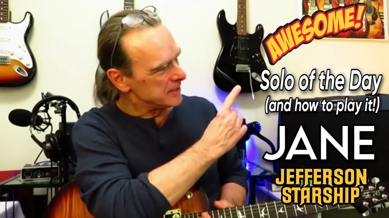 Джейн — Jefferson Starship. Потрясающее соло дня и как его играть! Урок игры на гитаре / самоучит...