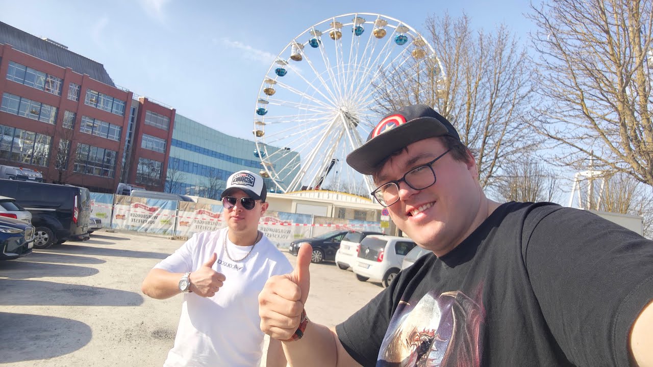Livestream Frühjahrsvolksfest Talavera Würzburg 2026 Kirmes Aufbau Unterwegs mit Justus König J.K