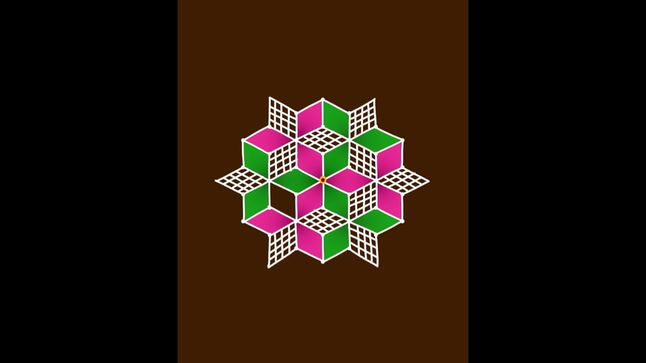 7 x 4 dots simple and easy fesival rangoli // margazhi ramgoli designs