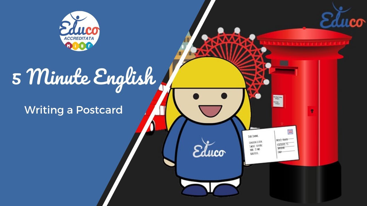 5 Minute English I Writing a Postcard I English Grammar I Travel Phrases