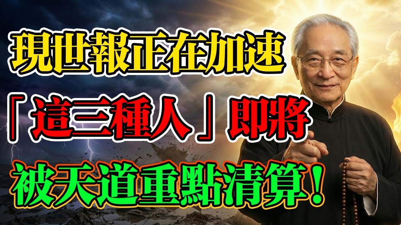 南懷瑾：「現世報」已經開始加速，這三種人即將被天道重點清算！千萬別不當回事，因果報應，屢試不爽！#南懷瑾 #九紫離火運 #因果輪回 #佛學智慧 #易經命理 #現世報 #佛法 #佛學 #因果報應