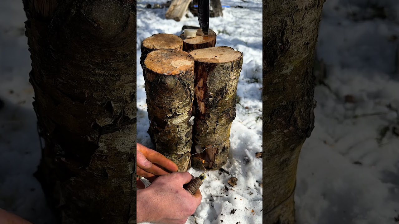 4-Log Wood Stove #survival #bushcraft #lifehacks