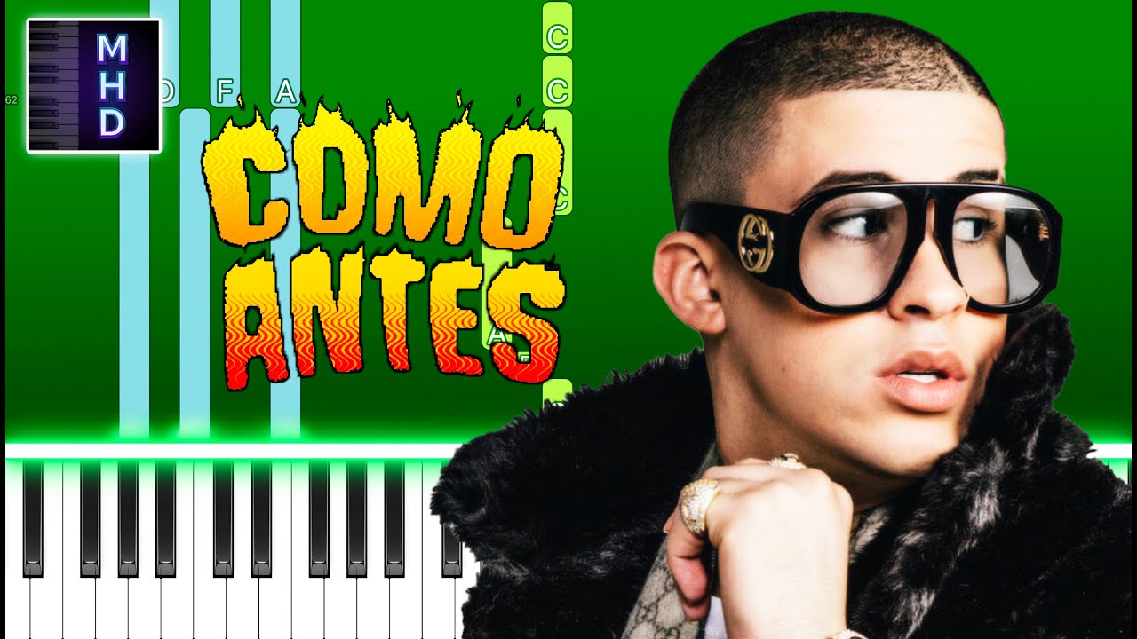 Bad Bunny - Como Antes (Piano Tutorial Easy)