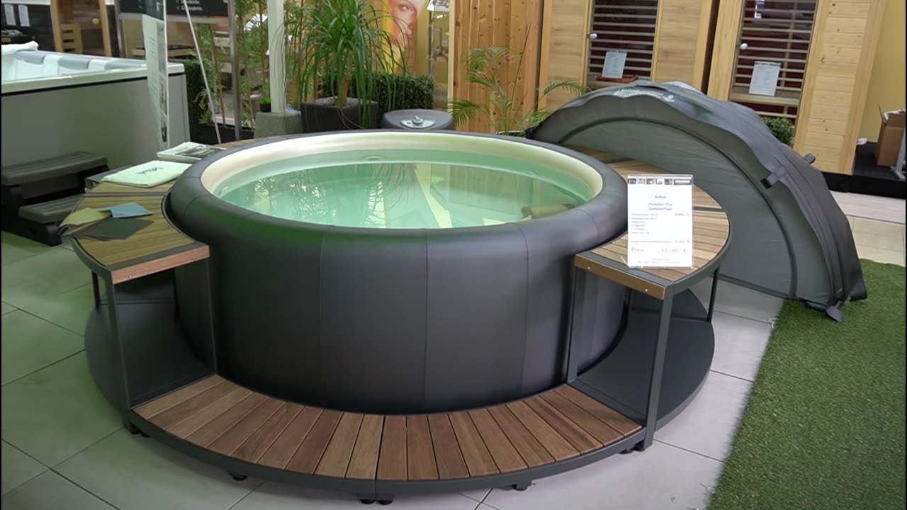 Energiesparwunder Whirlpool ohne Heizung: Softtub Poseidon Plus graphite pearl.