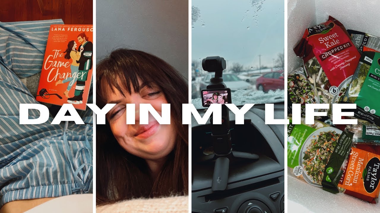 vlog: salad PR, book update, grocery haul, snow day  | living with pfeiffer ✨