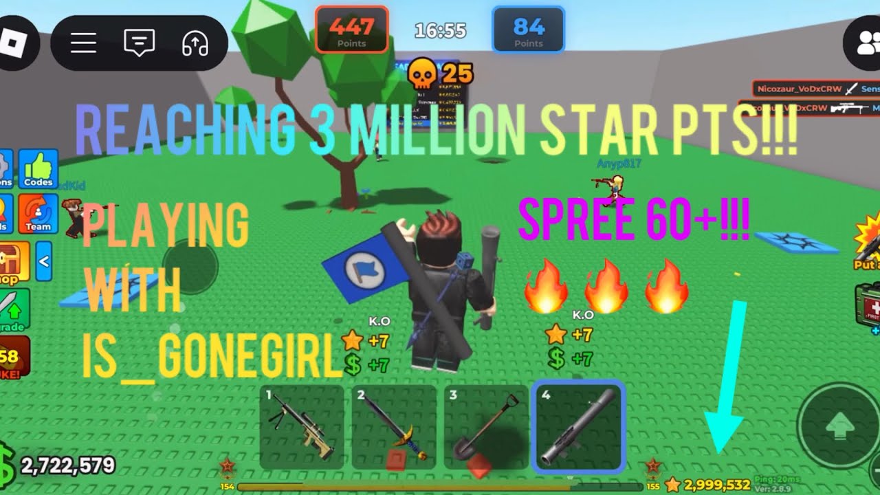 Reaching 3 MILLION star points and playing with iS_GoneGirl in Underground war 2.0 [NUKE]! ☢️
