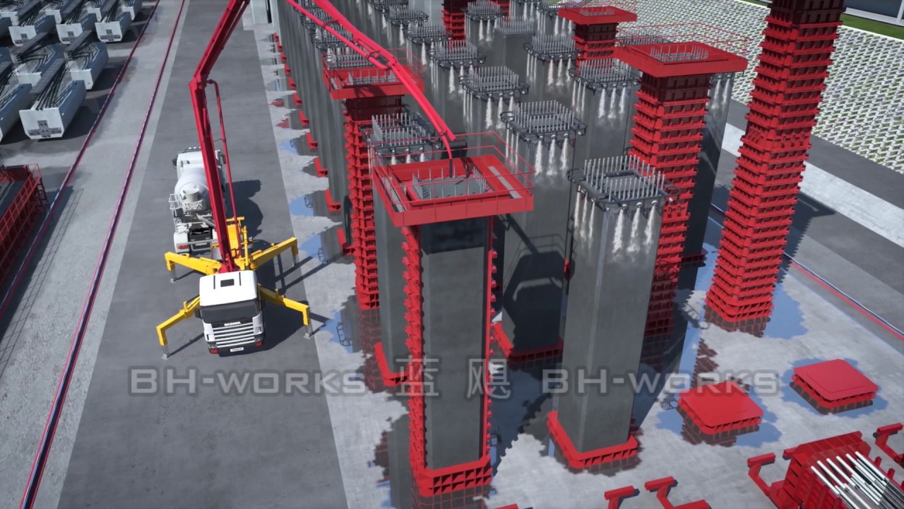 Precast column construction