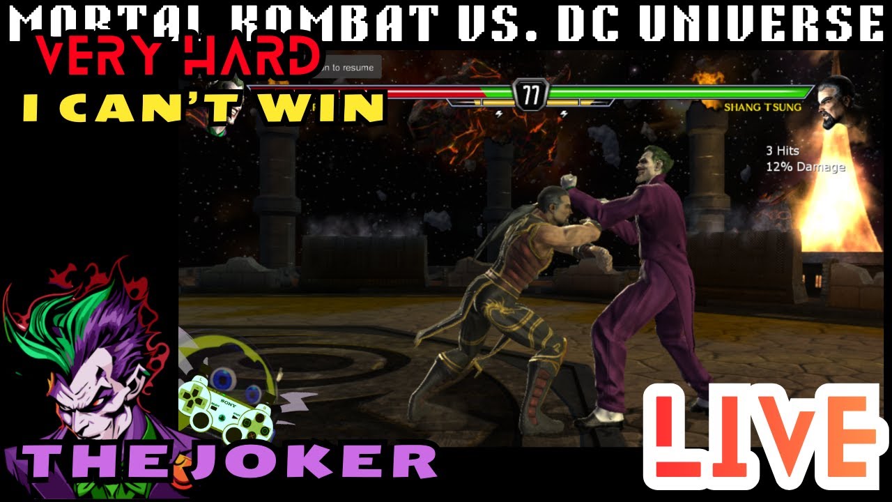 THE JOKER Live, MK vs. DC, Arcade Mode VERY HARD (RPCS3)