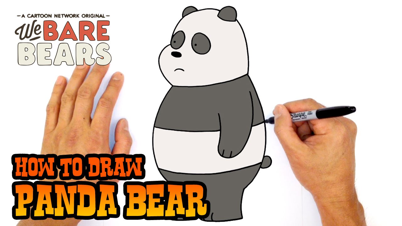 How to Draw Panda Bear | We Bare Bears