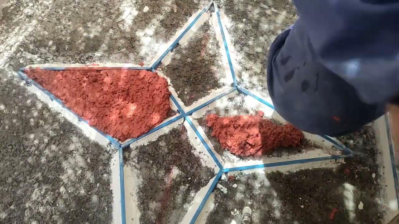 طريقة عمل ديكور لاموزيك بالحجر الصغير والبكيط الحجم الكبير