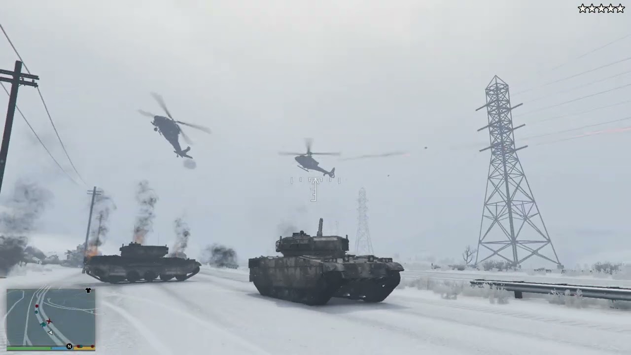 GTA V Christmas 2022 Tank Rampage + Five Star Escape(VE:DGA 3.1.1)