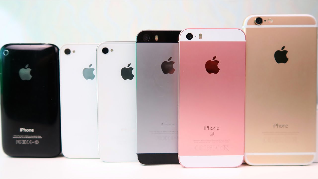 iPhone 6 vs. iPhone SE vs. iPhone 5S vs. iPhone 4S vs. iPhone 4 - Сравнение  iPhone