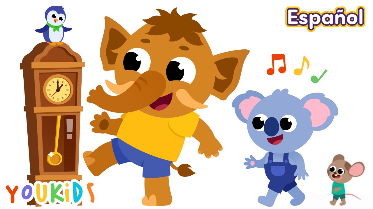 Hickory dickory dock 🕰️ El mamut subió al reloj. ¡Oh no!