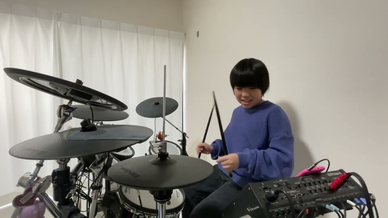 【10歳】ウタカタララバイ（ウタ from ONE PIECE FILM RED） / Ado【ドラム】