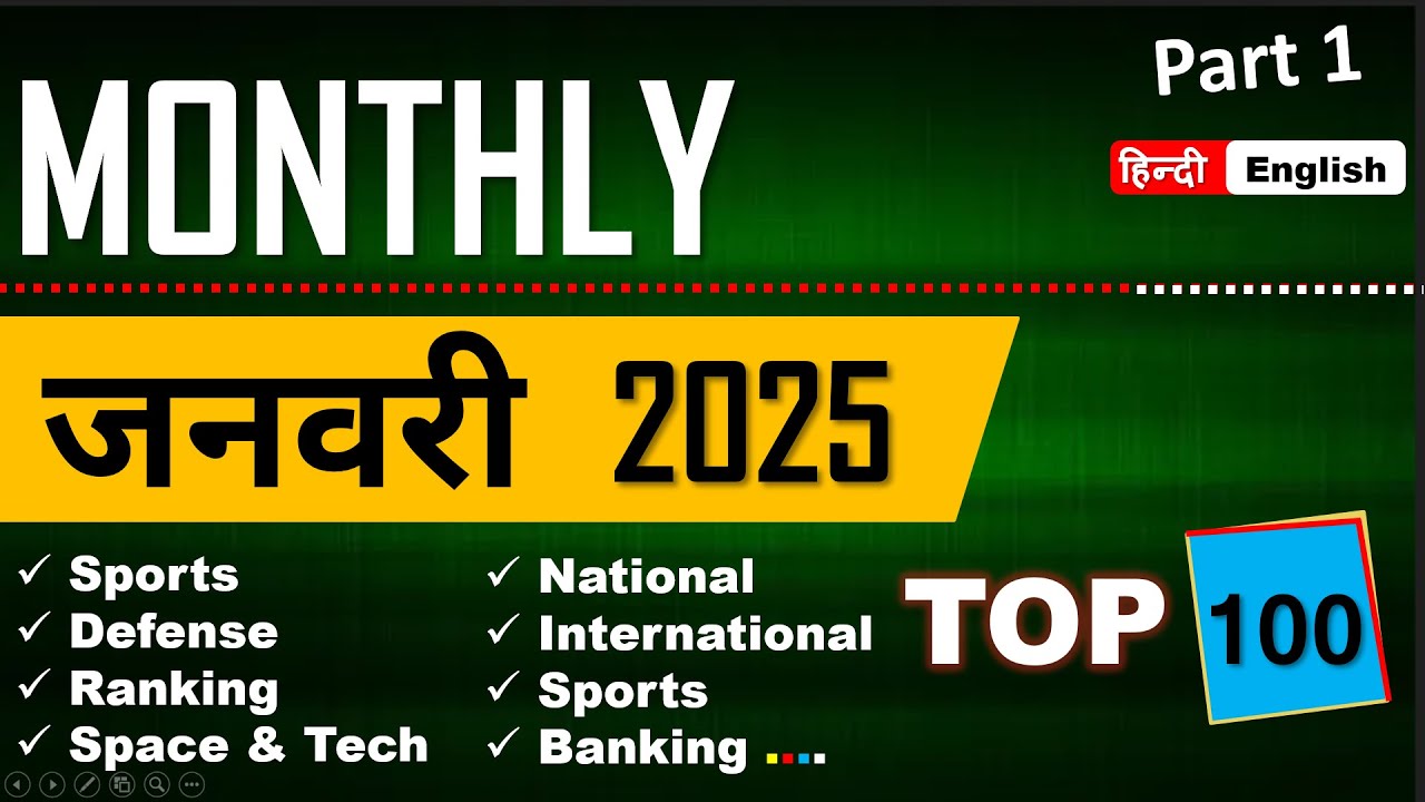 January 2025 Current Affairs | Monthly Current Affairs 2025 | Today Current Affairs | Crack Exam GK