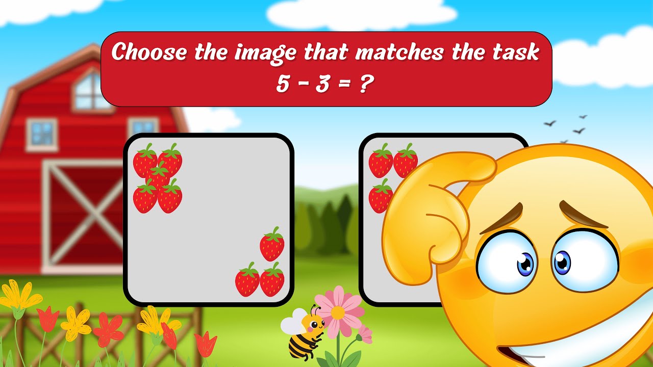 Choose the Correct Image | Subtraction and Addition 1–10 Math Quiz for Kids ✨ Safe Place