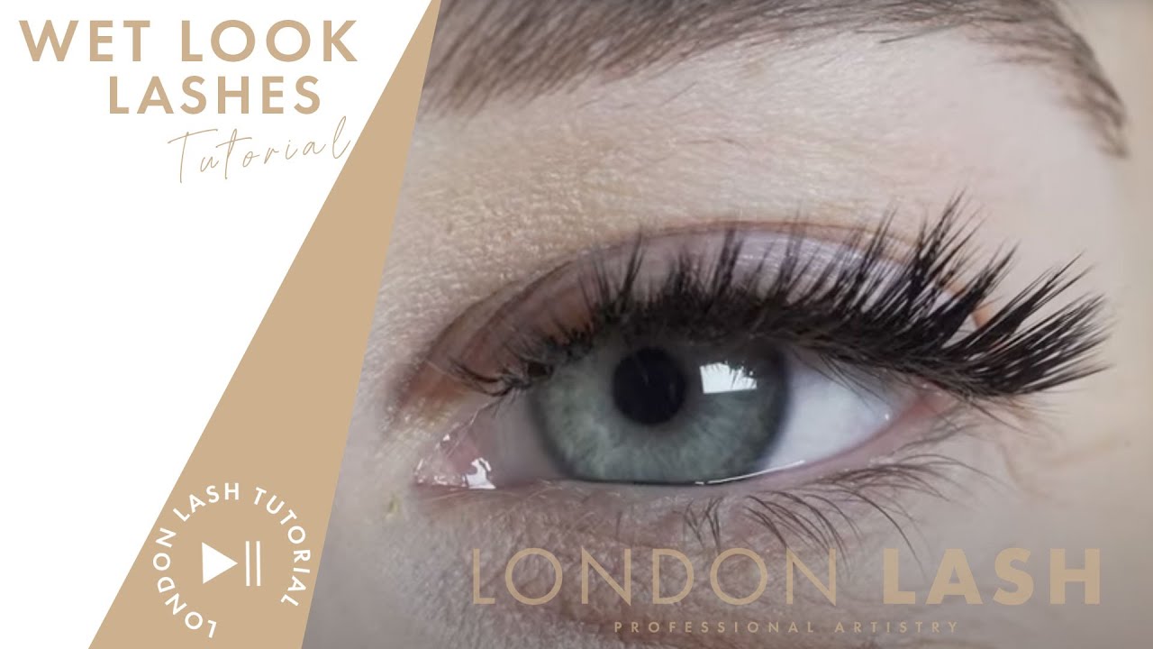 Wet Look Lashes Eyelash Extensions Tutorial with M Curl