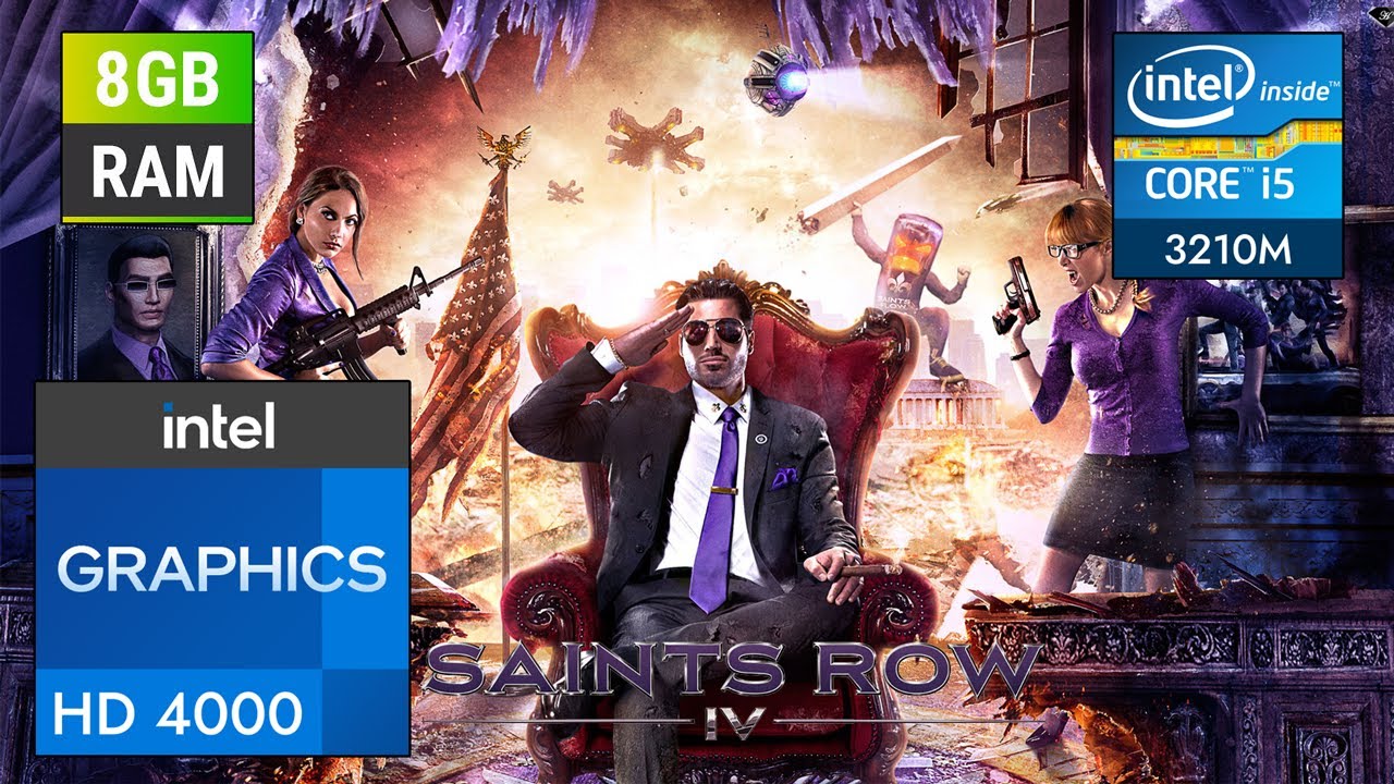 Playing Saints Row 4 On Intel Hd 4000 iGPU Low End Pc