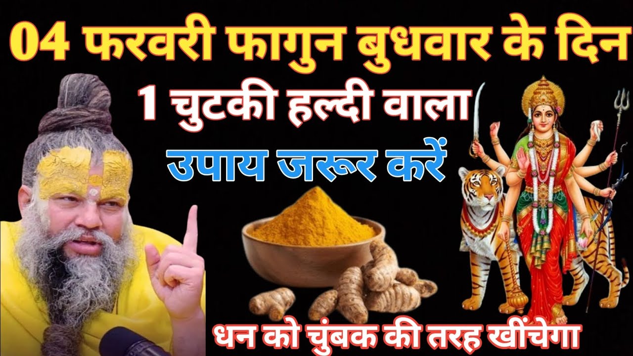 04 फरवरी फागुन बुधवार के दिन 1 चुटकी हल्दी वाला उपाय जरूर करें 🙏 | धन को चुंबक की तरह खींचेगा ||