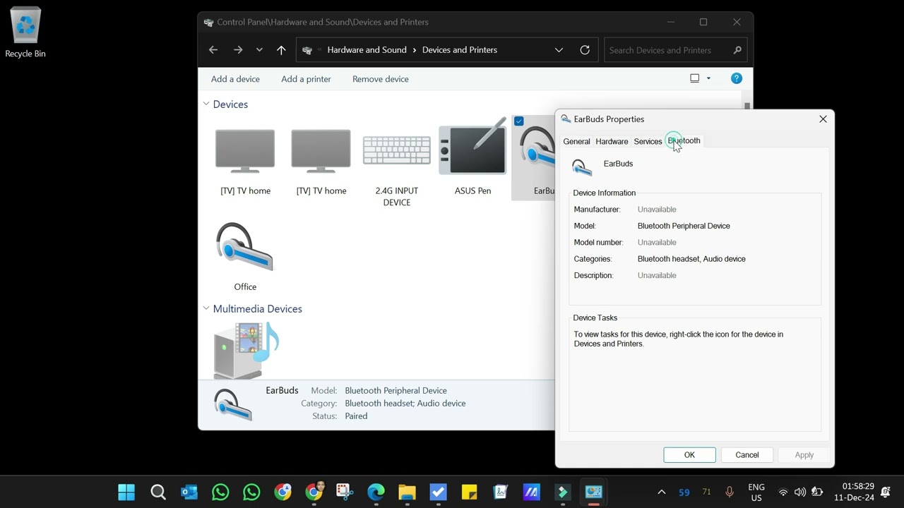 Fast way to rename Bluetooth devices on windows 11
