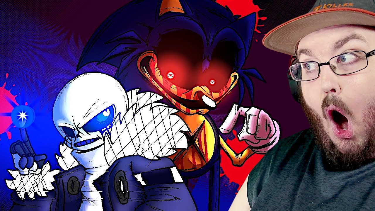 404 Vs X REACTION!!! ( Sans 404 VS Sonic.EXE Lord X ) #fridaynightfunkin #undertale #animation