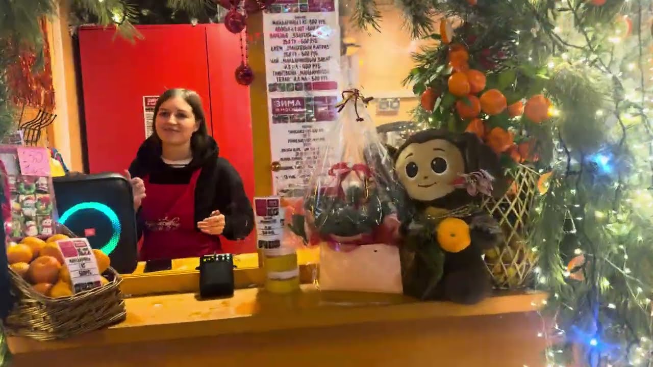 Красивый Новогодний Арбат в Москве 