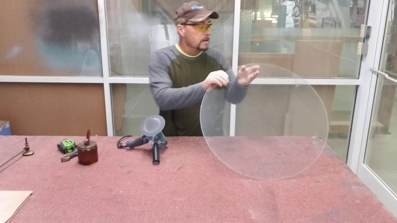 How to cut a 24 inch circle from quarter inch plate glass.