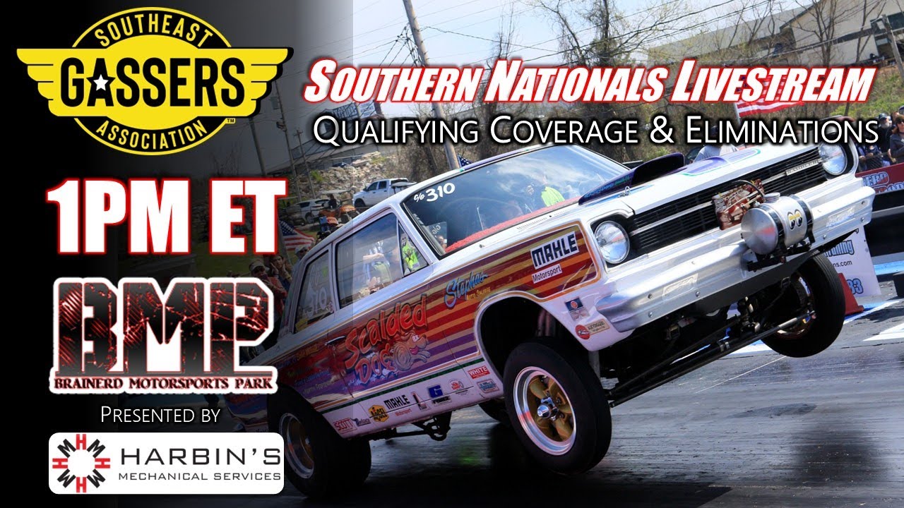 RACEDAY LIVESTREAM | Southeast Gassers Association Southern Nationals | Drag Racing