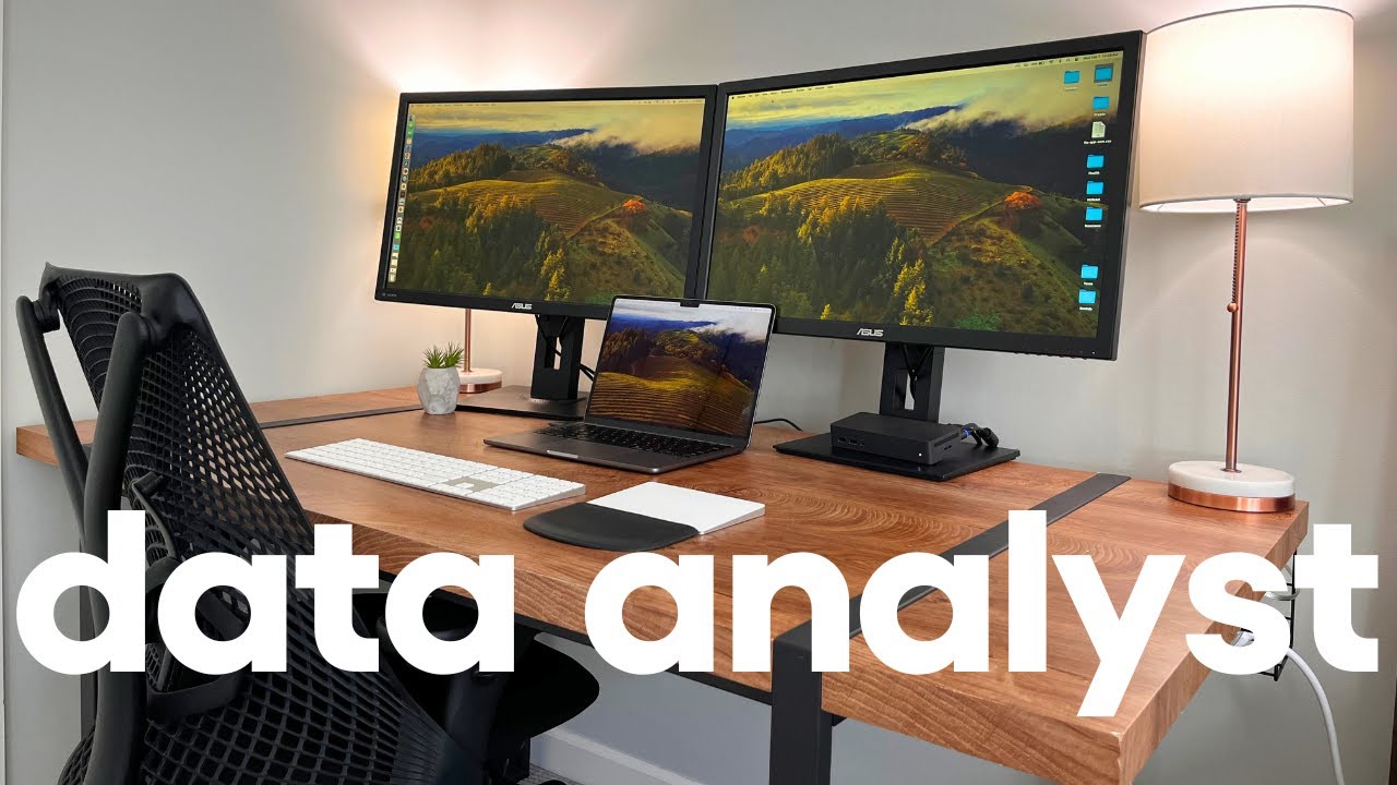 Remote data analyst desk setup (work from home)