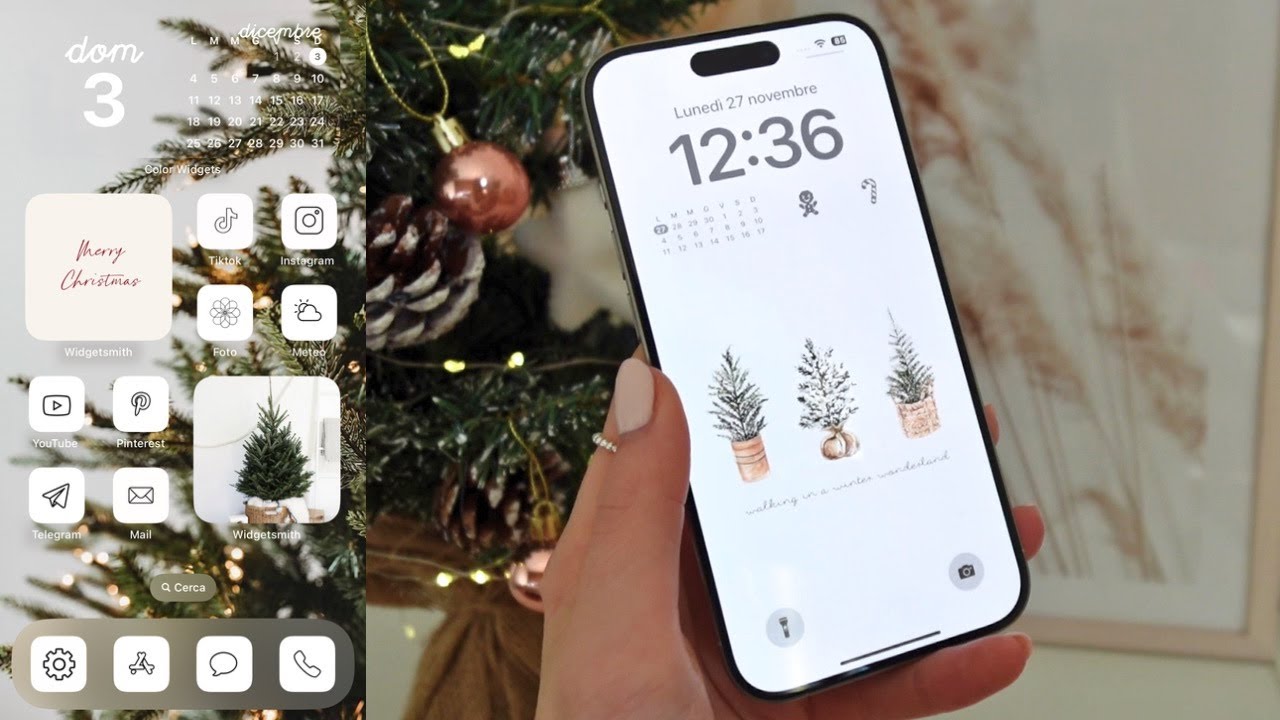 PERSONALIZZARE IPHONE a tema Natalizio 🤍🎄