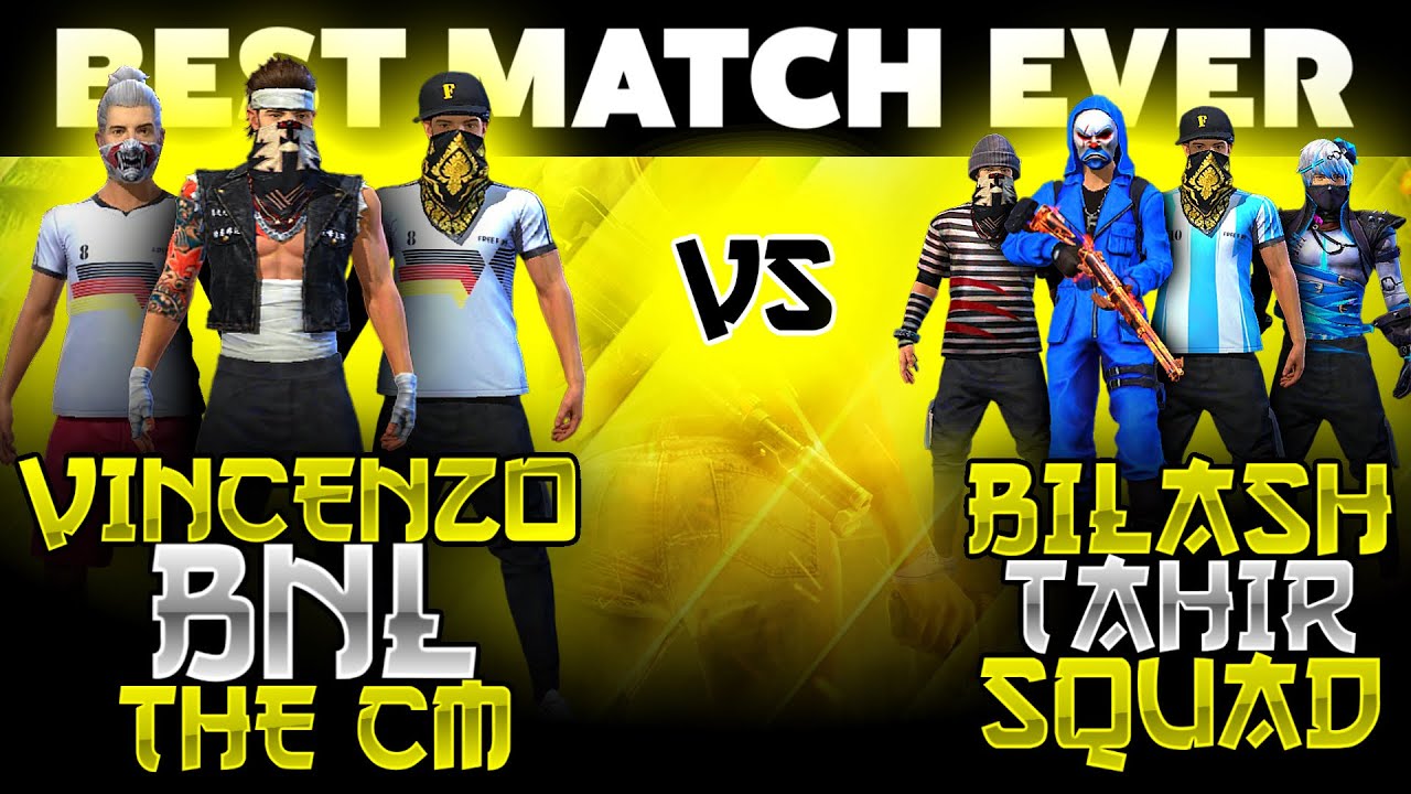 Vincenzo + Bnl + Cm Vs Bilash , Tahir Squad - Free Fire Insane 🔥 Clash Squad match b/w Legends