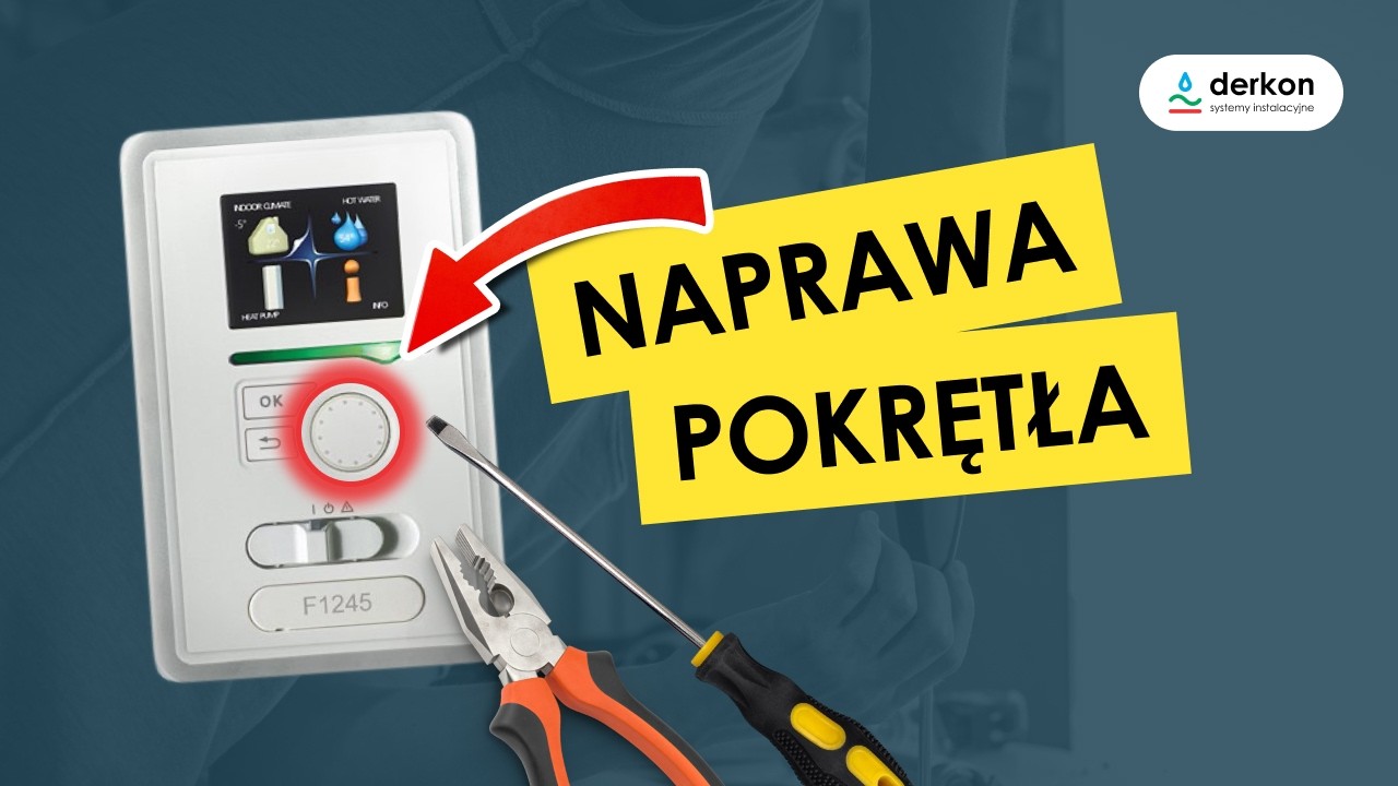 Naprawa pokrętła w sterowniku NIBE (stary wyświetlacz) krok po kroku