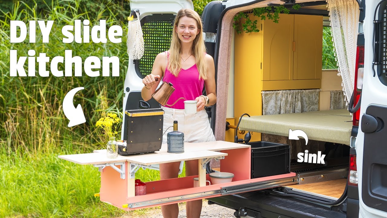 DIY SLIDE OUT KITCHEN - The Ultimate Camper Van Kitchen
