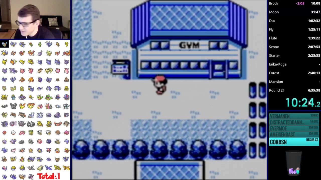 Pokemon Blue Catch 'em All Glitchless in 6:29:33 [Former World Record]