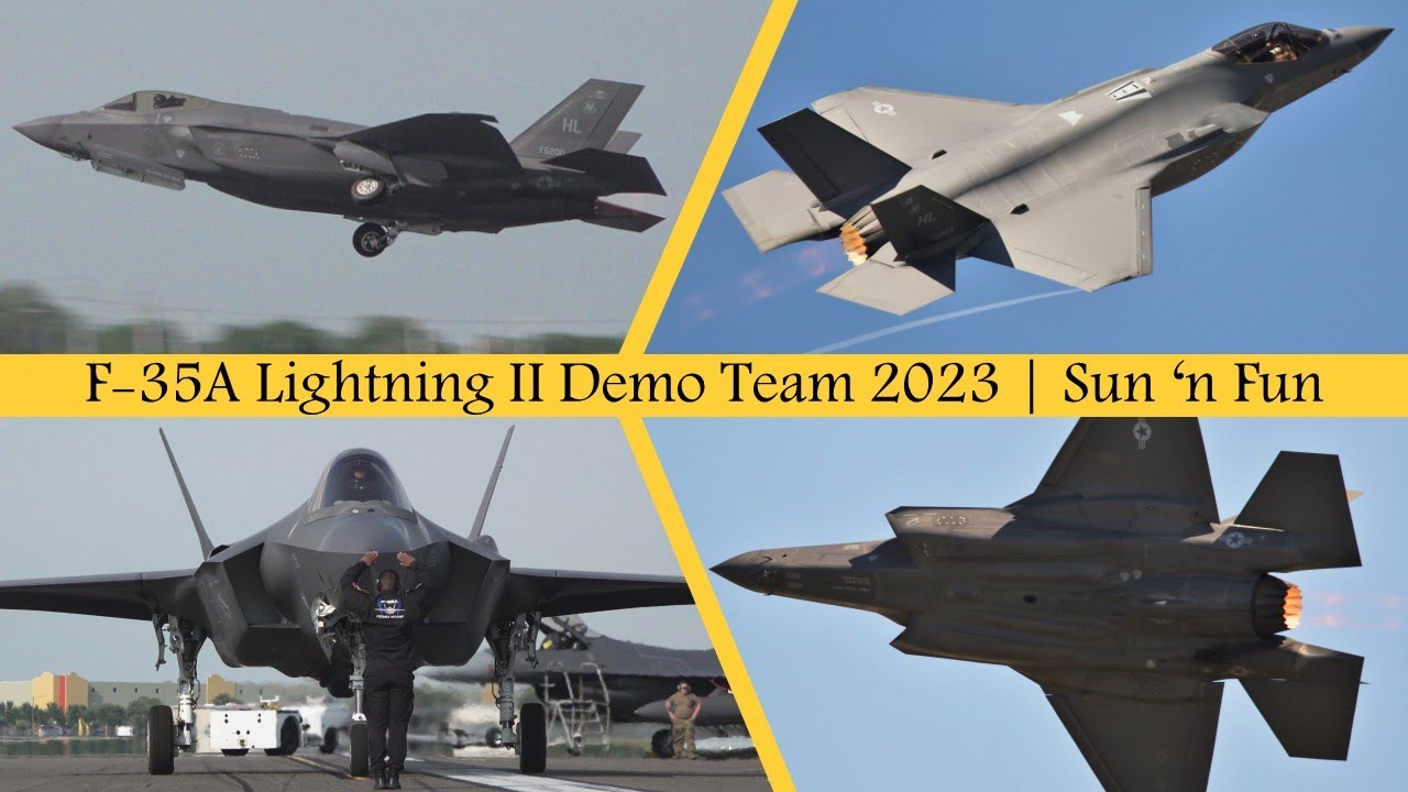 [4K] F-35A Lightning II Demo 2023 | Sun ‘n Fun Aerospace Expo