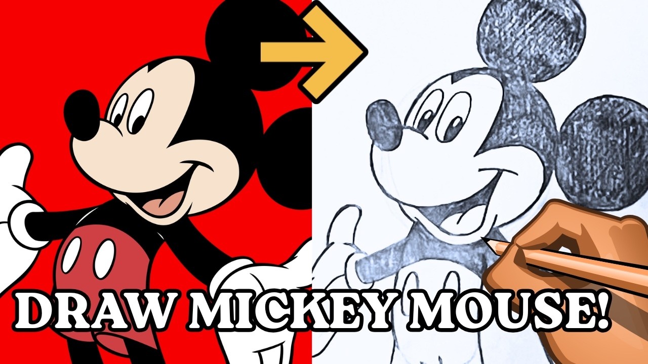 How to Draw Mickey Mouse - Step by Step (Disney)