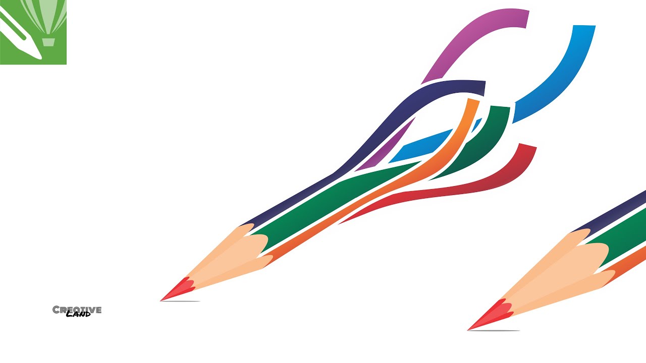 3D Pencil Logo || Pencil Logo Design In Corel Draw