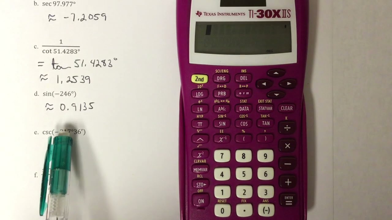 Trigonometry Sec. 2.3