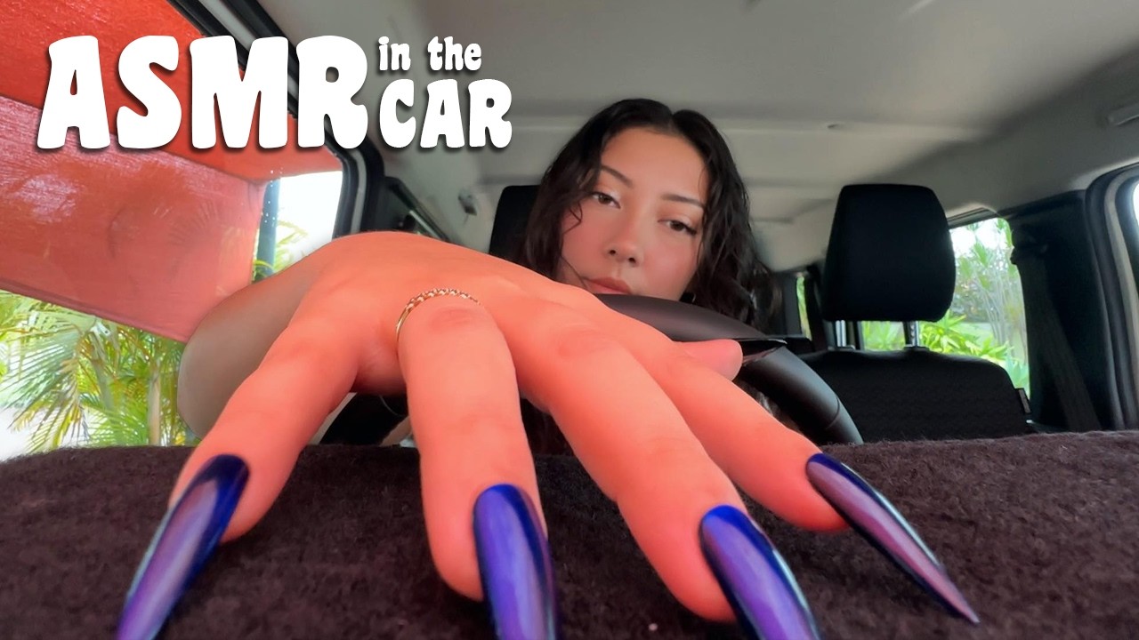 ASMR in my car (no talking, tapping and scratching)