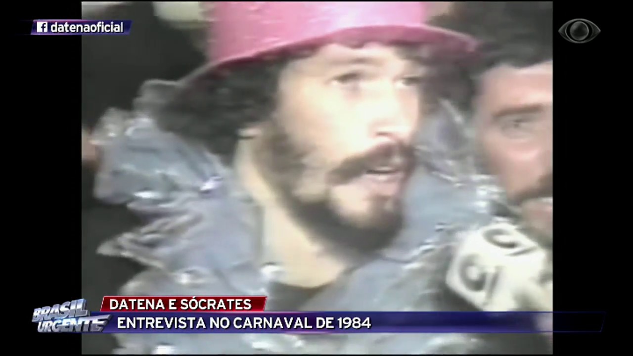 Datena entrevista Sócrates no Carnaval de 1984