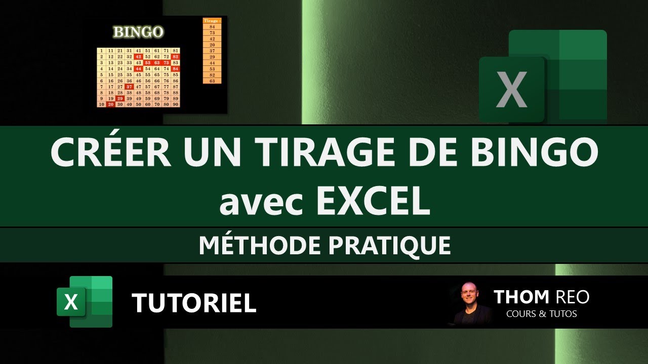 Créer un BINGO automatique avec EXCEL - Cas pratique (Tutoriel)