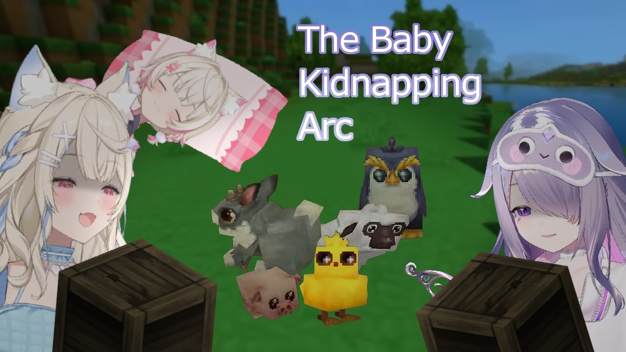 [Hololive EN] Fuwawa & Biboo discover the baby animal capture crates ft. Sleepy Mococo (Hytale)