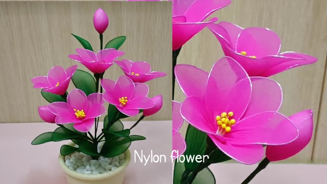 How to make nylon stocking flowers || Tutorial Bunga Stoking