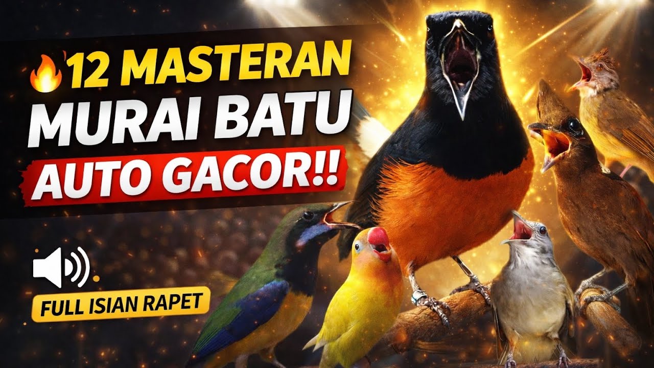 12 Suara Masteran Murai Batu Paling Ampuh 2026 | Auto Gacor & Ngeroll Panjang