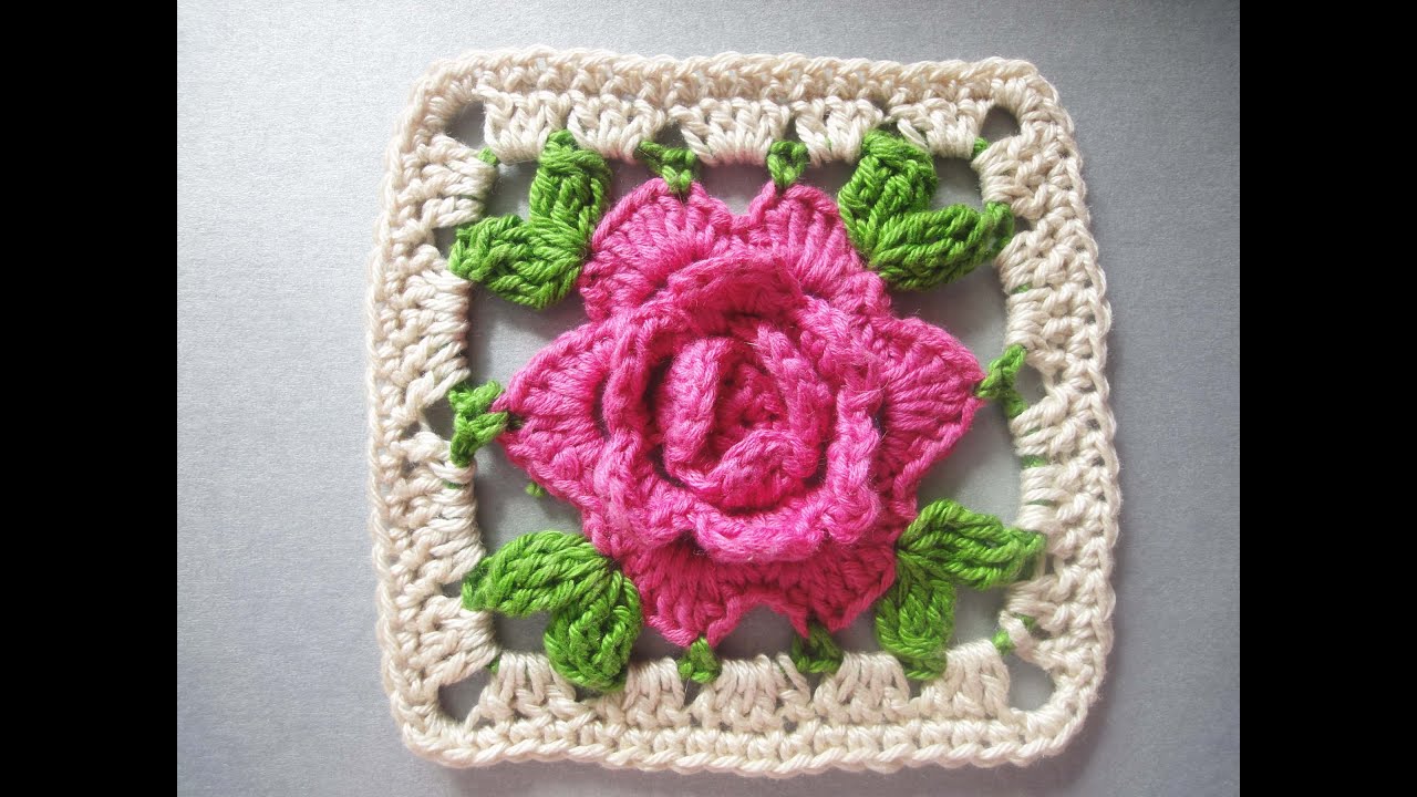 РОЗА в квадрате ROSE squared Crochet