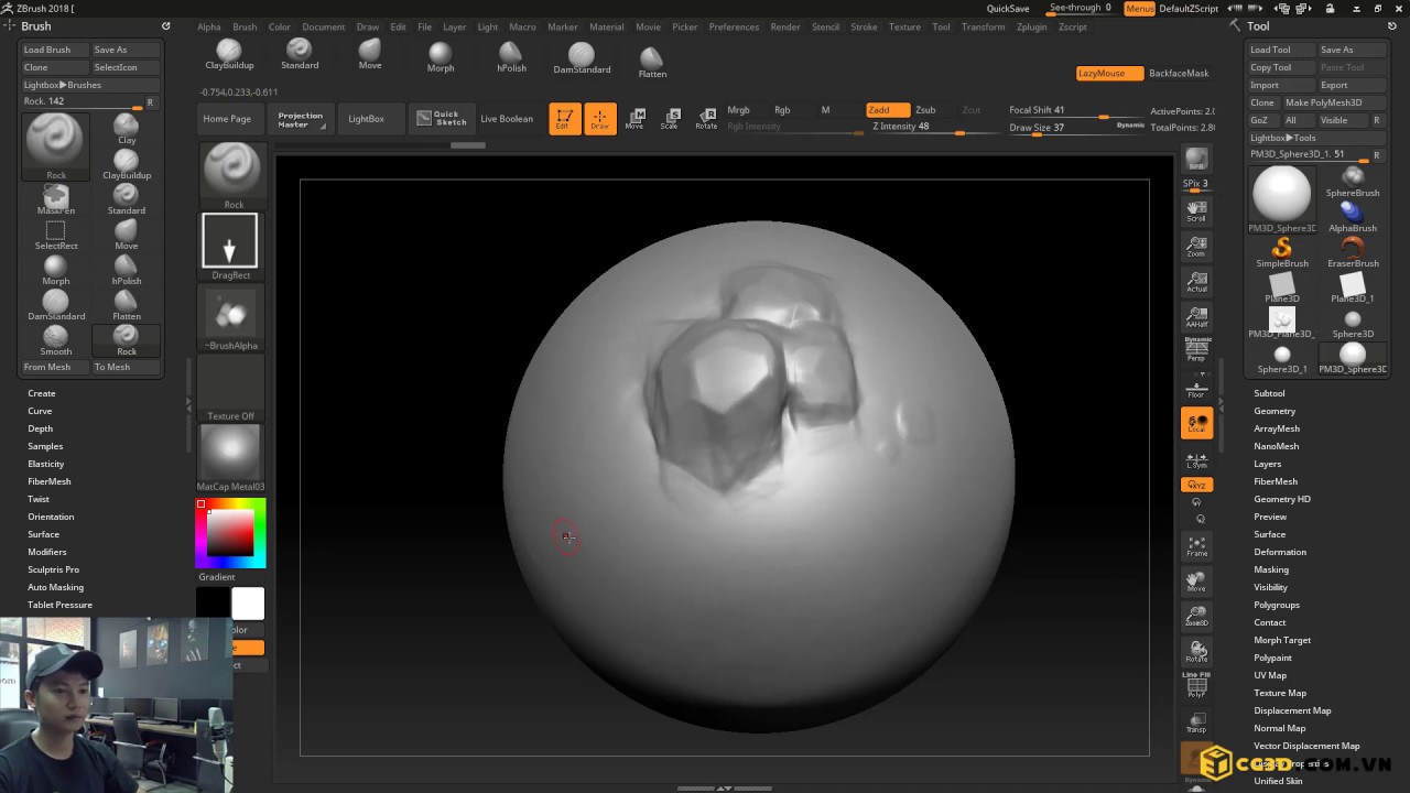 Tự học ZBrush | Cách tạo Brush cá nhân | CG3D TUTORIAL #zbrush #cg3d