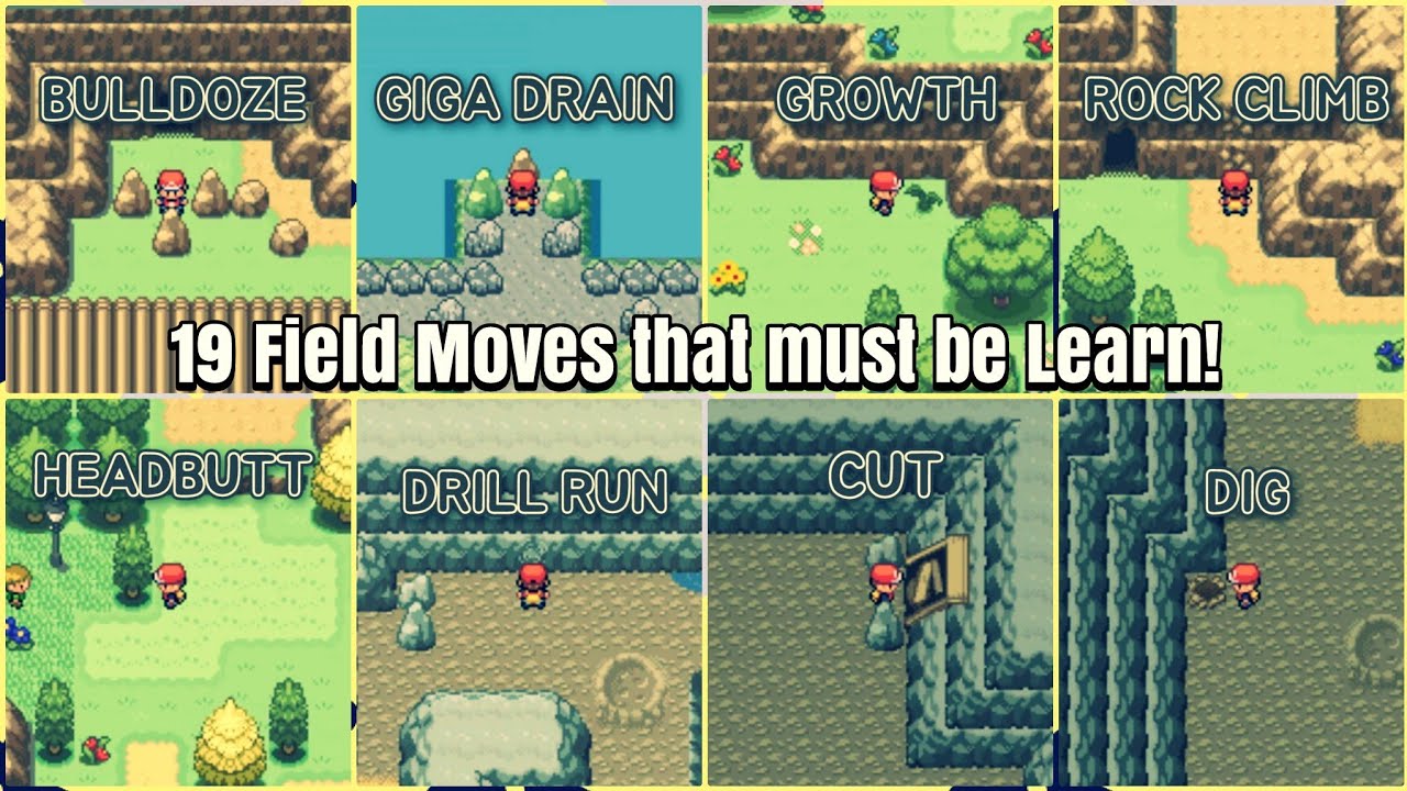 ALL HM's AND FIELD MOVES | HOW TO GET THEM⁉️ - POKEMON FIRERED EXTENDED VERSION