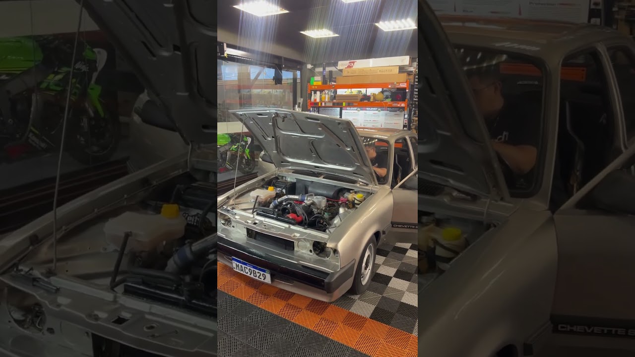 Chevette 1.6 turbo carburado cortando no 3step #turbo #chevette #carburador #arrancada #racing